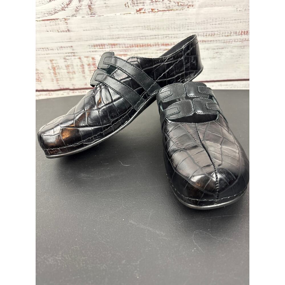 Womens Helle Comfort Black Mary Jane Mule Slip On Flats Shoes EU 43 US 11.5
